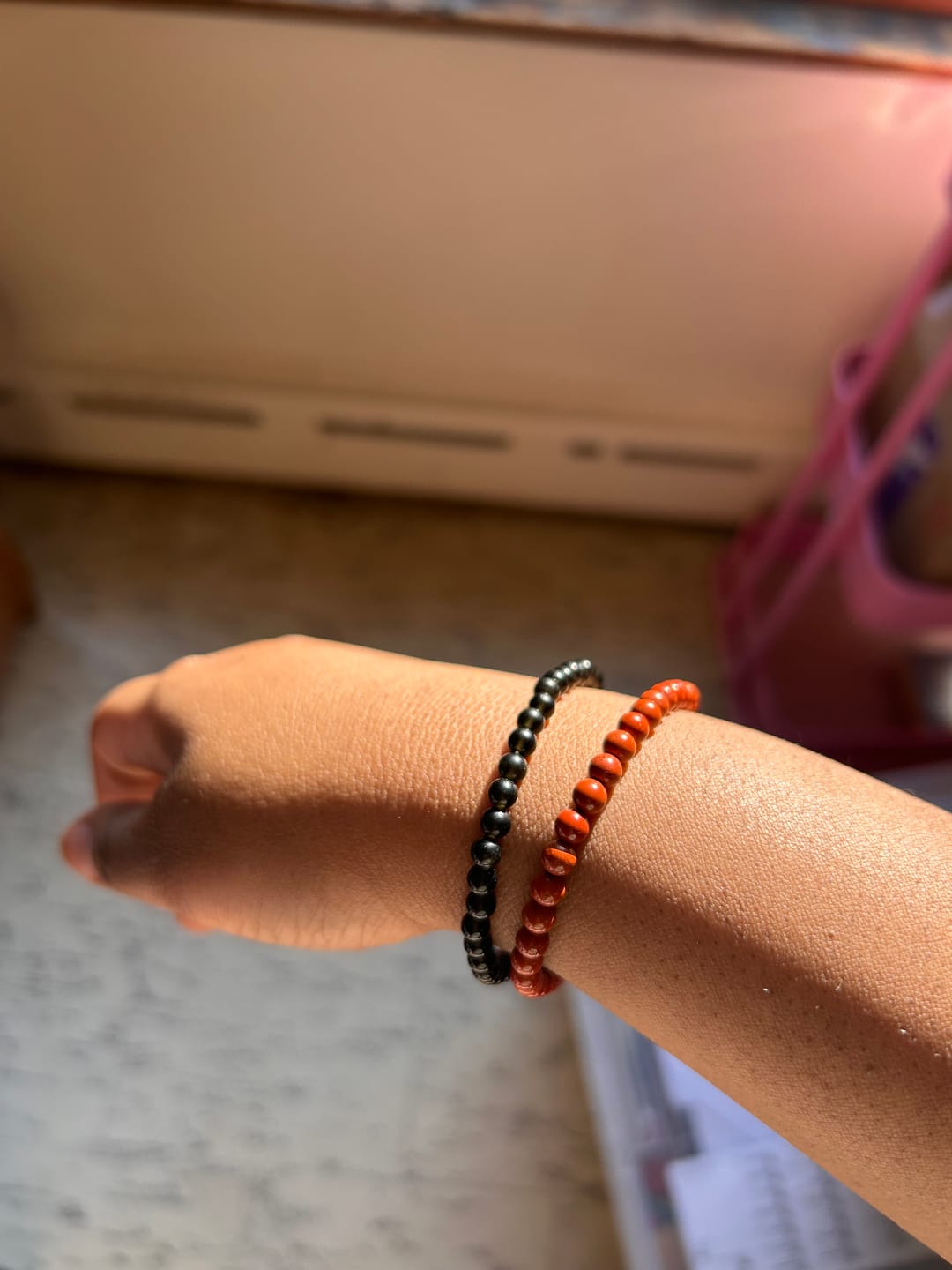 Customer photo review of Red Jasper Bracelet Mini