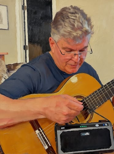 Customer photo review of TuneBomb 10W Portable, Rechargeable Practice Mini Amp – For Guitar & Bass