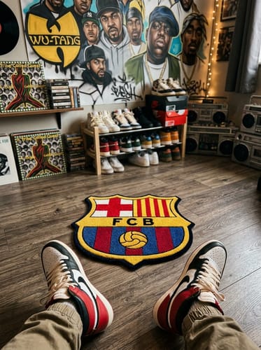 Customer photo review of FC Barcelona® Logo Rug