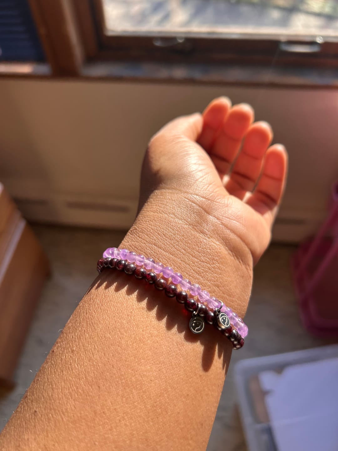 Customer photo review of Amethyst Bracelet Mini