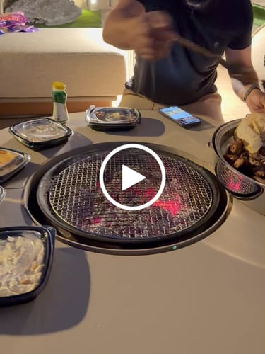 Customer video review of CLOGS OUTDOOR FULL ALUMINIUM COFFEE TABLE WITH BBQ GRILL KT8611B63ALU