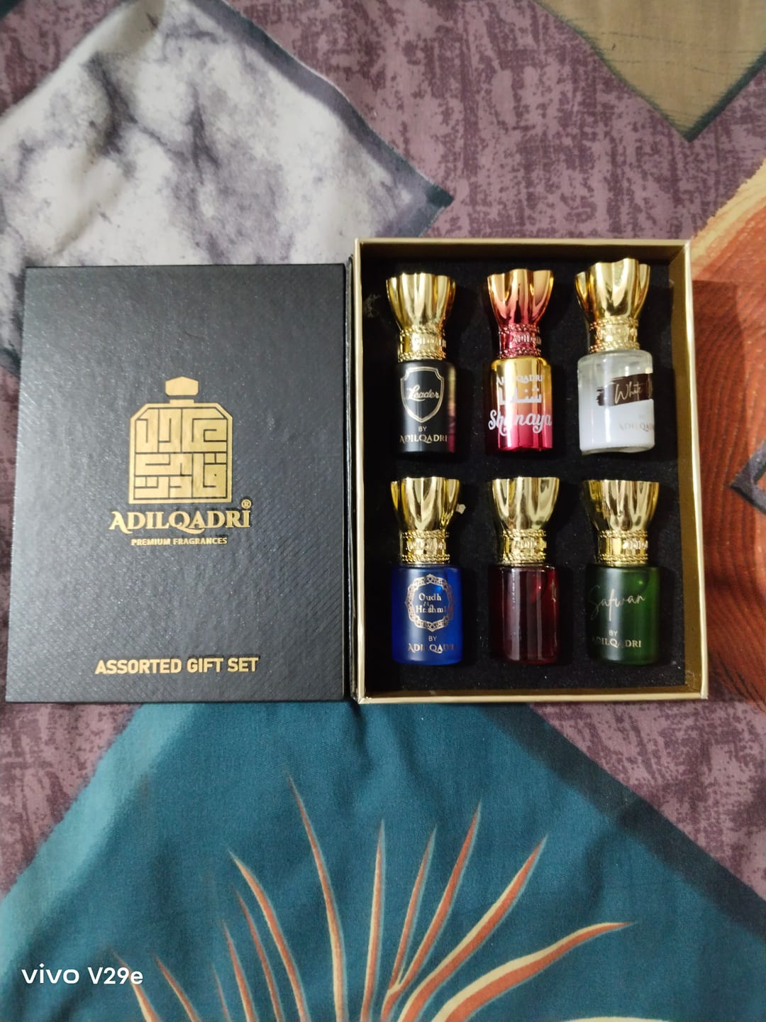 Customer photo review of Assorted Luxury Attar Perfume Gift Set (6 × 5.5Ml)