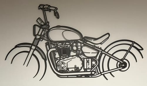 Customer photo review of Your Custom Bike Silhouette Metal Wall Art Service