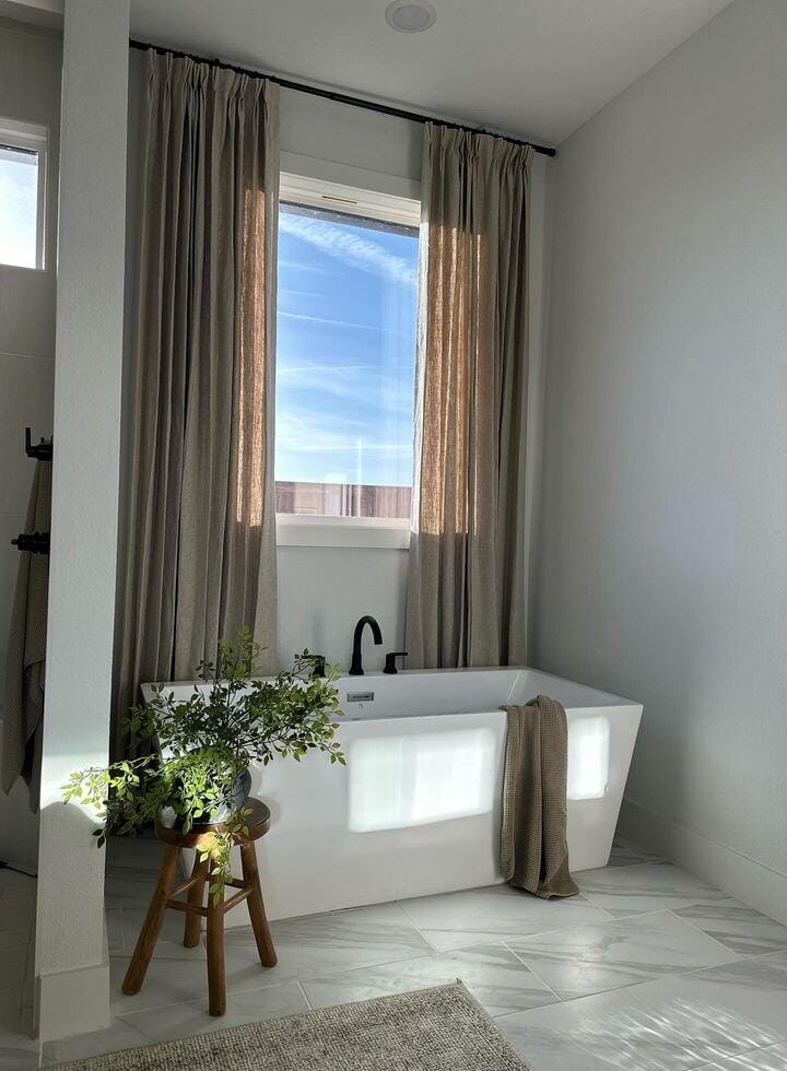 Customer photo review of Ambient Jacquard Custom Curtain