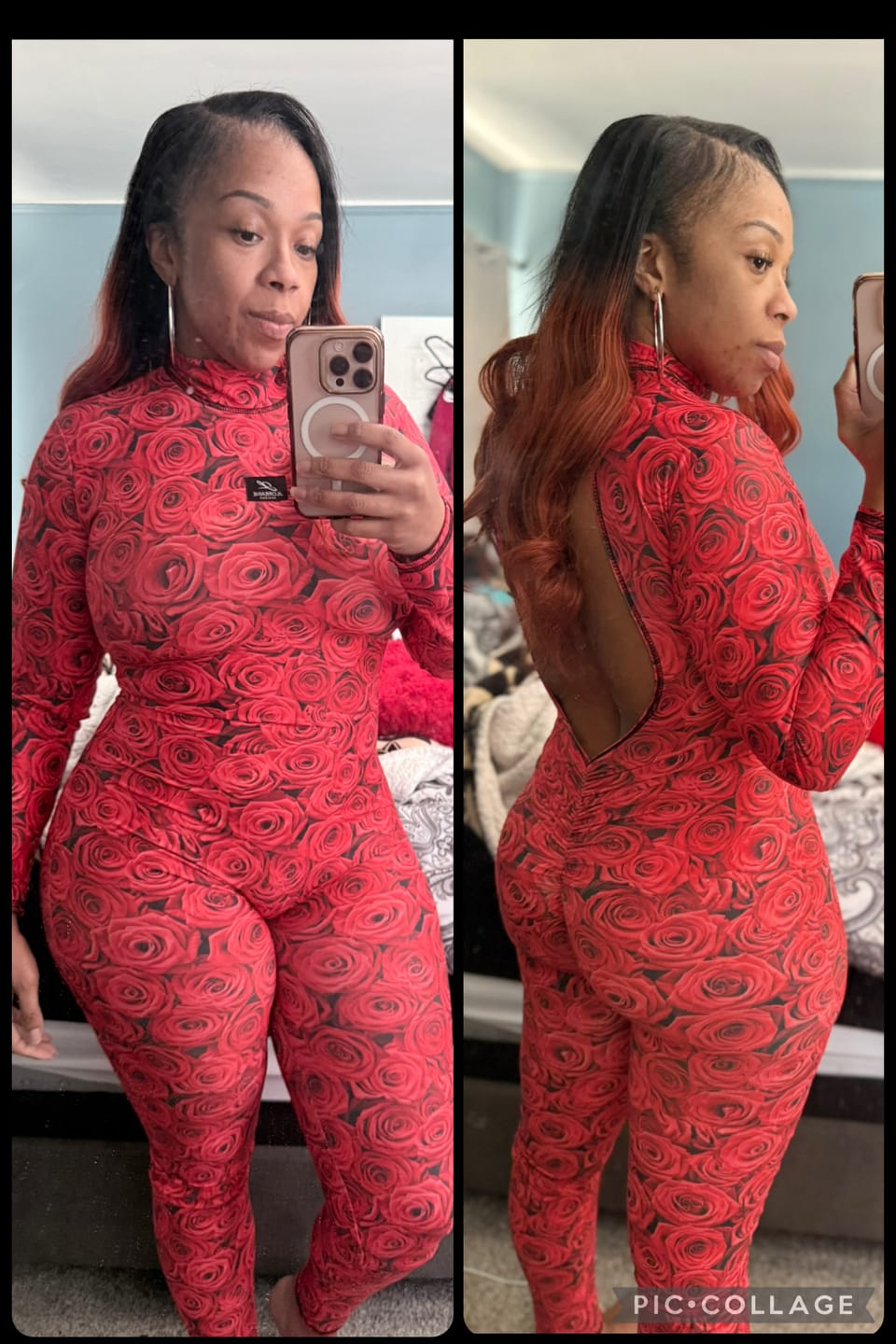 Customer photo review of Rose Jumpsuit Long Sleeve