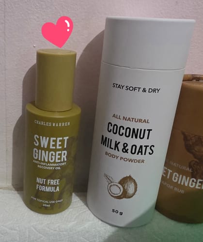 Customer photo review of [Nut-Free] Sweet Ginger Dry Oil for Sensitive Skin