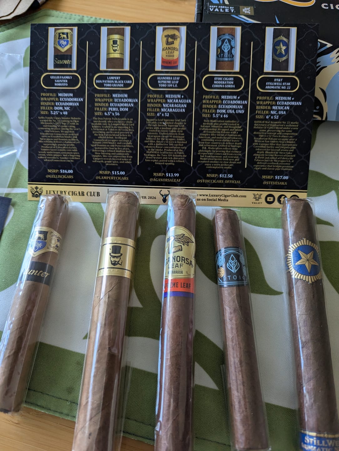 Customer photo review of Palladium Subscription Luxury Cigars Monthly