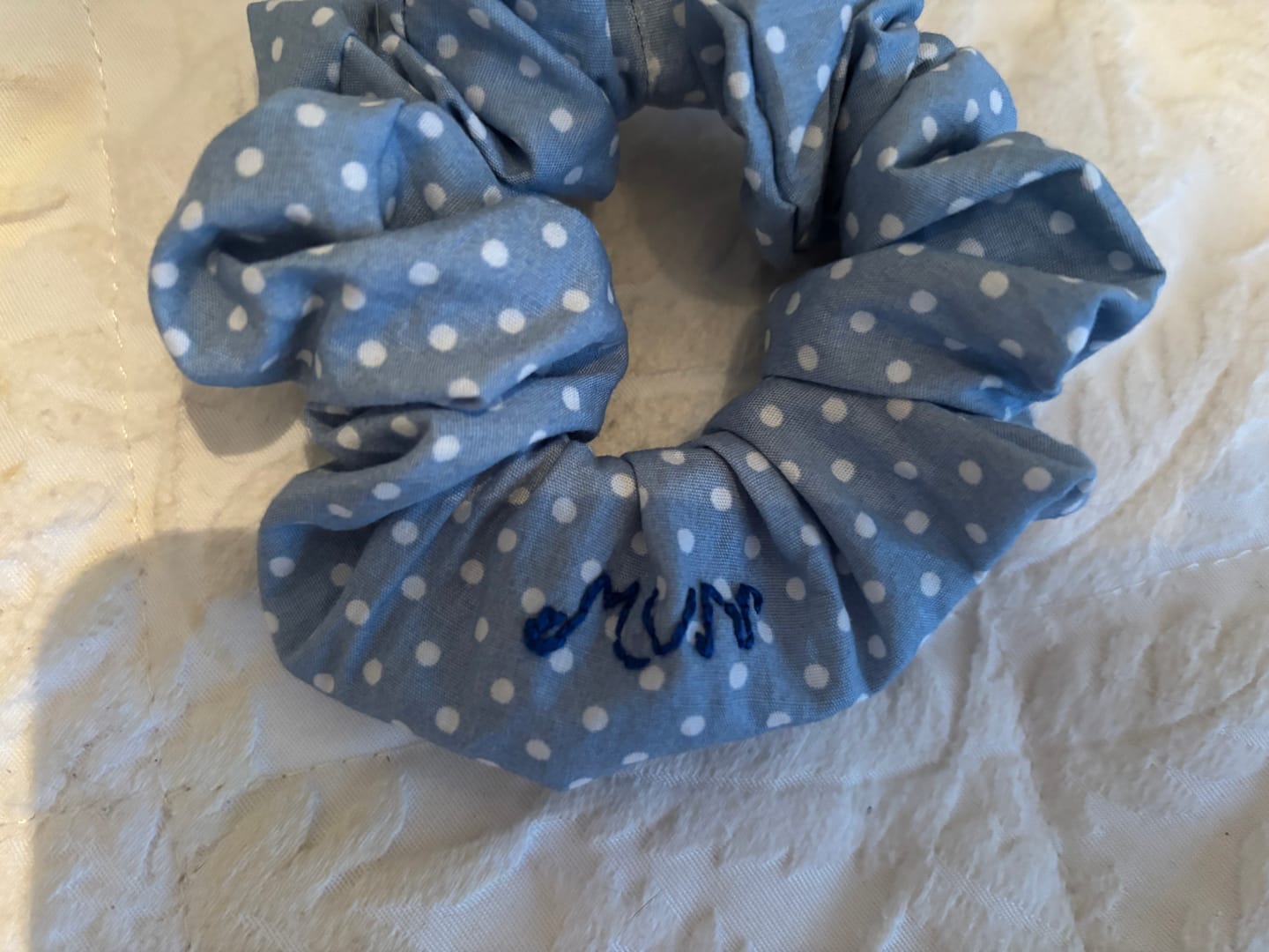 Customer photo review of Polka Dot Rose & Hubble Cotton Poplin Fabric