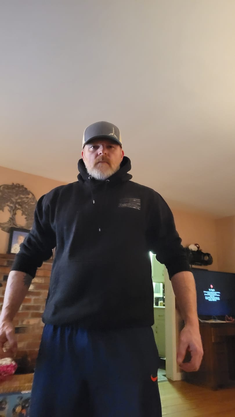 Customer photo review of Camouflage Flag Hoodie