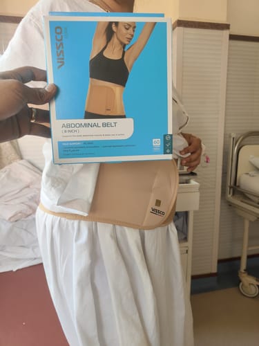 Customer photo review of Abdominal Belt (8") |Supports the Weak Abdominal Muscles to Relieve Pain (Beige)