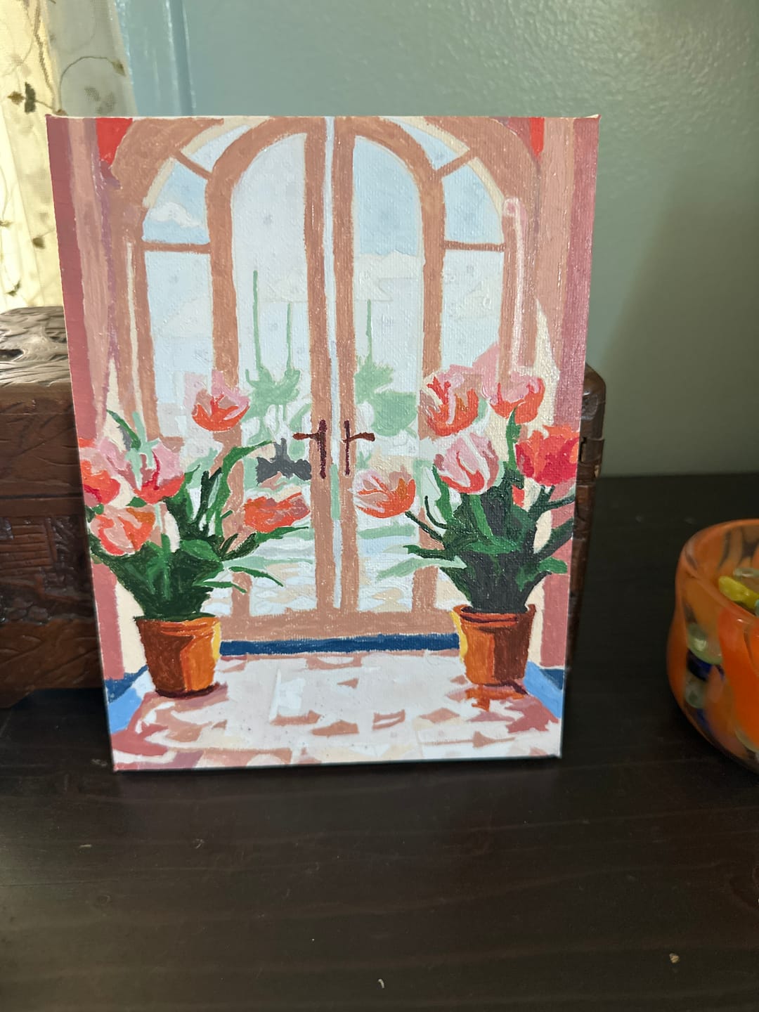 Customer photo review of 6 Mini Paintings - Colorful Doors Set