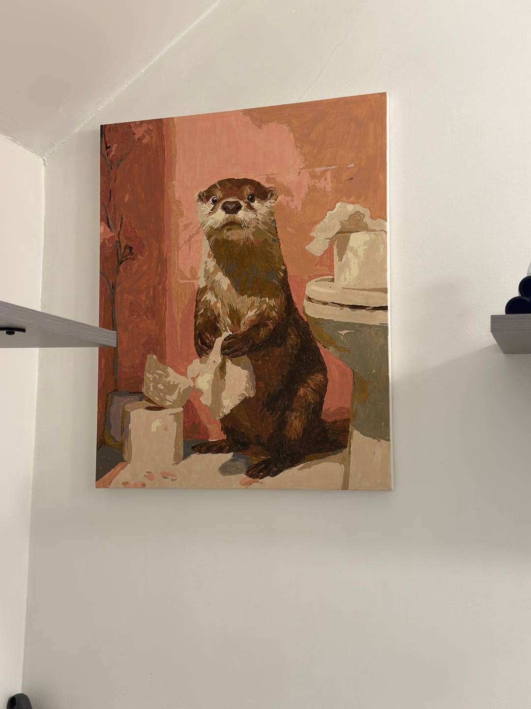 Customer photo review of Otter in the toilet | Paint by Number