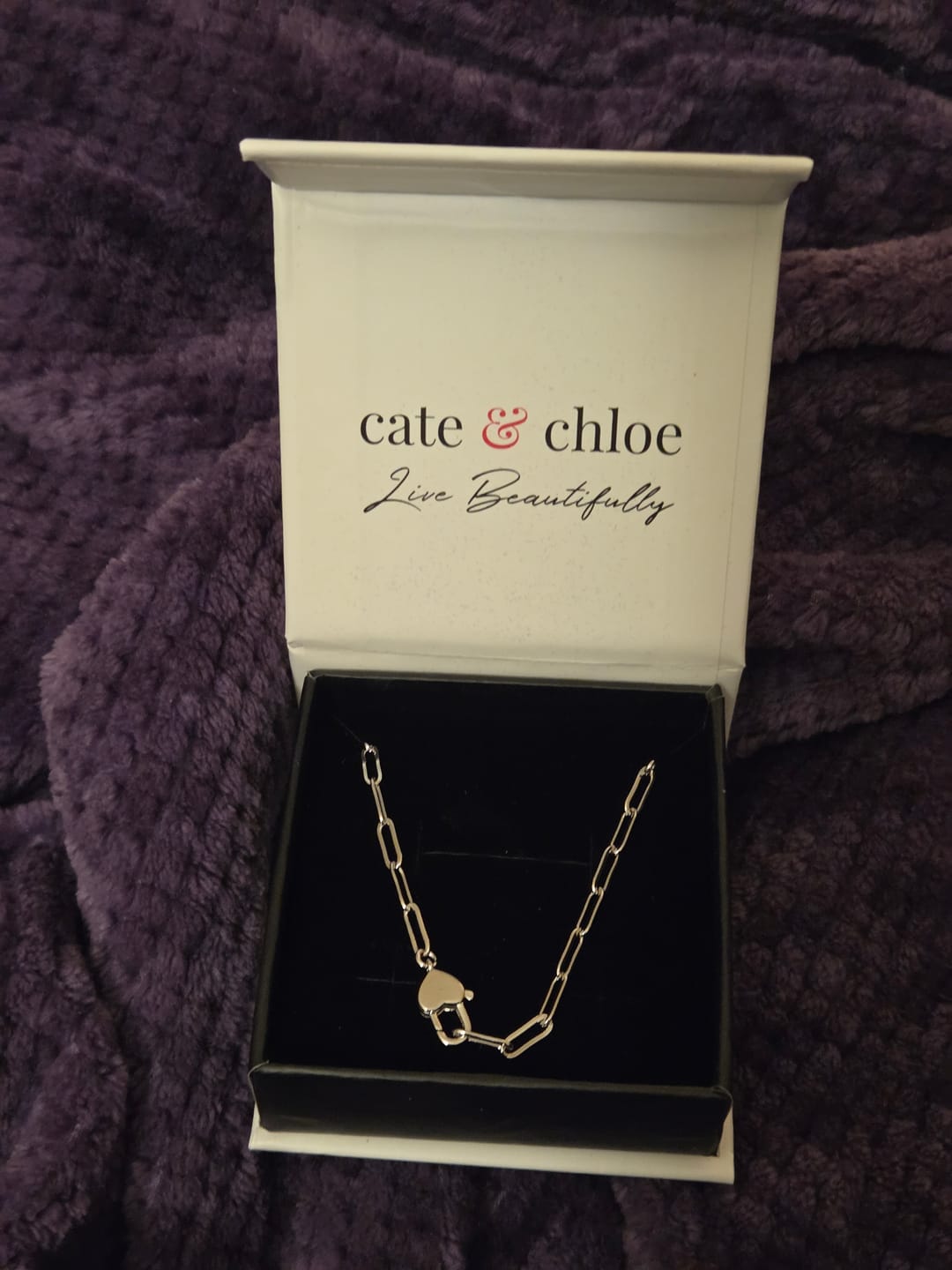 Customer photo review of Tammy 18k White Gold Plated Paperclip Chain Necklace
