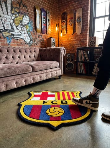 Customer photo review of FC Barcelona® Logo Rug