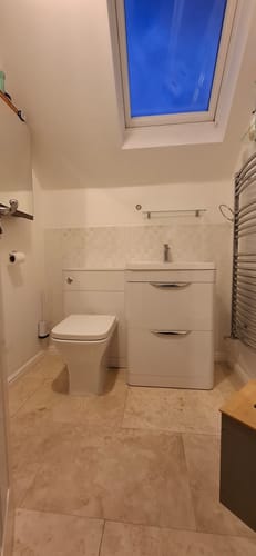 Customer photo review of Pride 1150mm 2-Drawer Vanity & WC Combination Unit Set - White Gloss