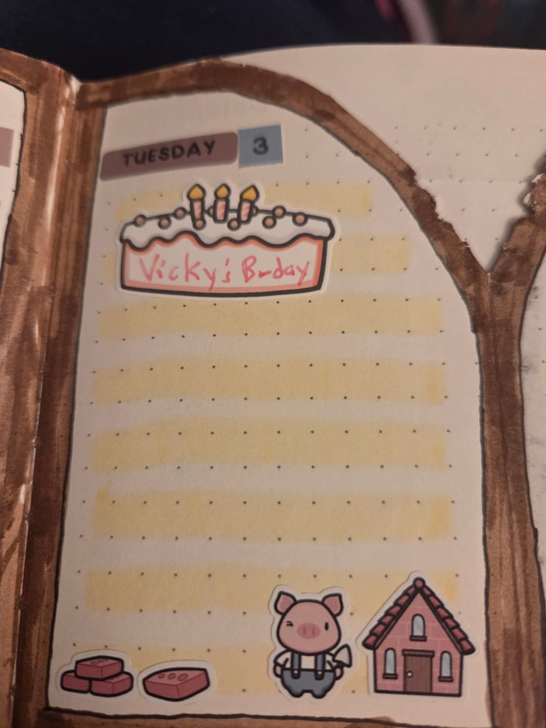 Customer photo review of Birthday Tracker Planner Stickers