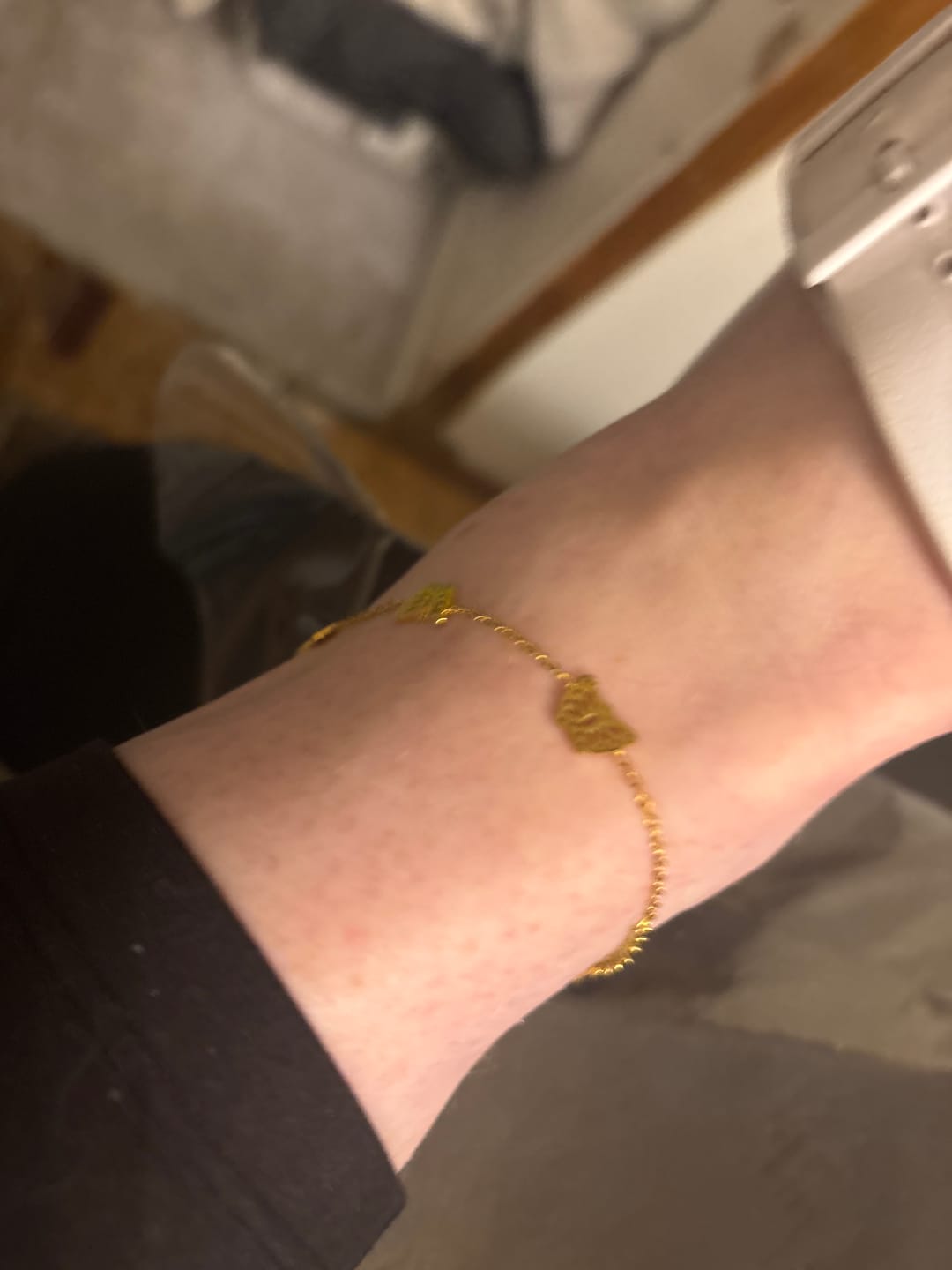 Customer photo review of Butterflies Anklet