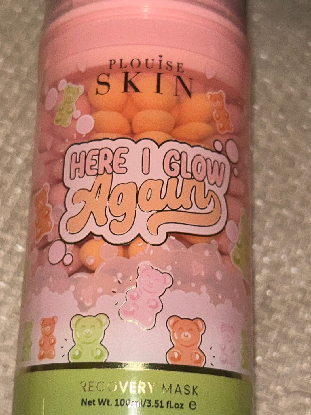 Customer photo review of P.Louise Here I Glow Again Recovery Mask
