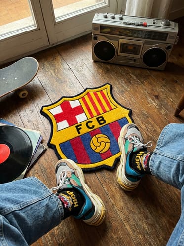 Customer photo review of FC Barcelona® Logo Rug