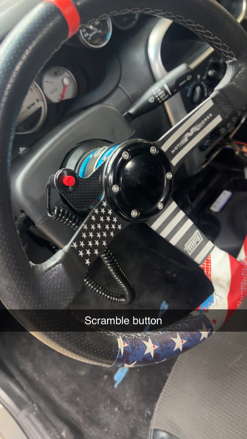 Customer photo review of Motion Raceworks Momentary Small Push Button w/6' Wound Cord (Red or Green)