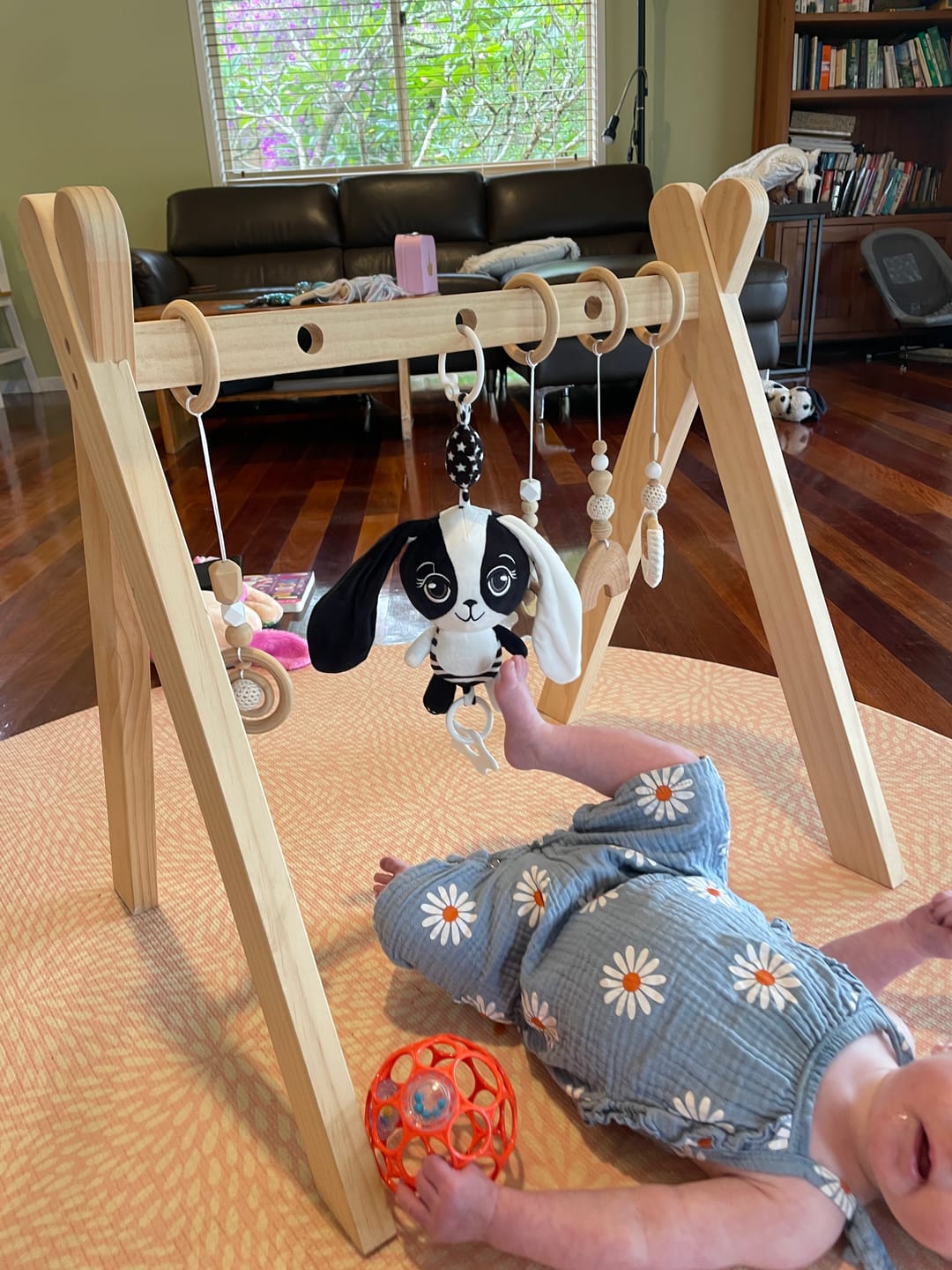 Customer photo review of Billie the Bunny – High Contrast Hanging Pram Toy