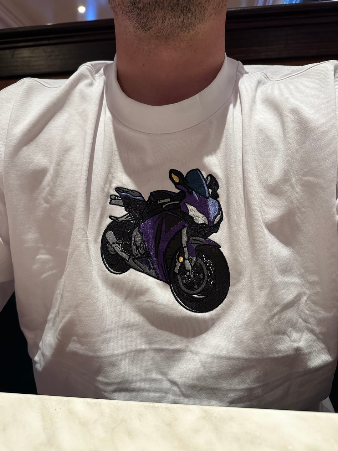 Customer photo review of CUSTOM Men's Heavyweight T-Shirt
