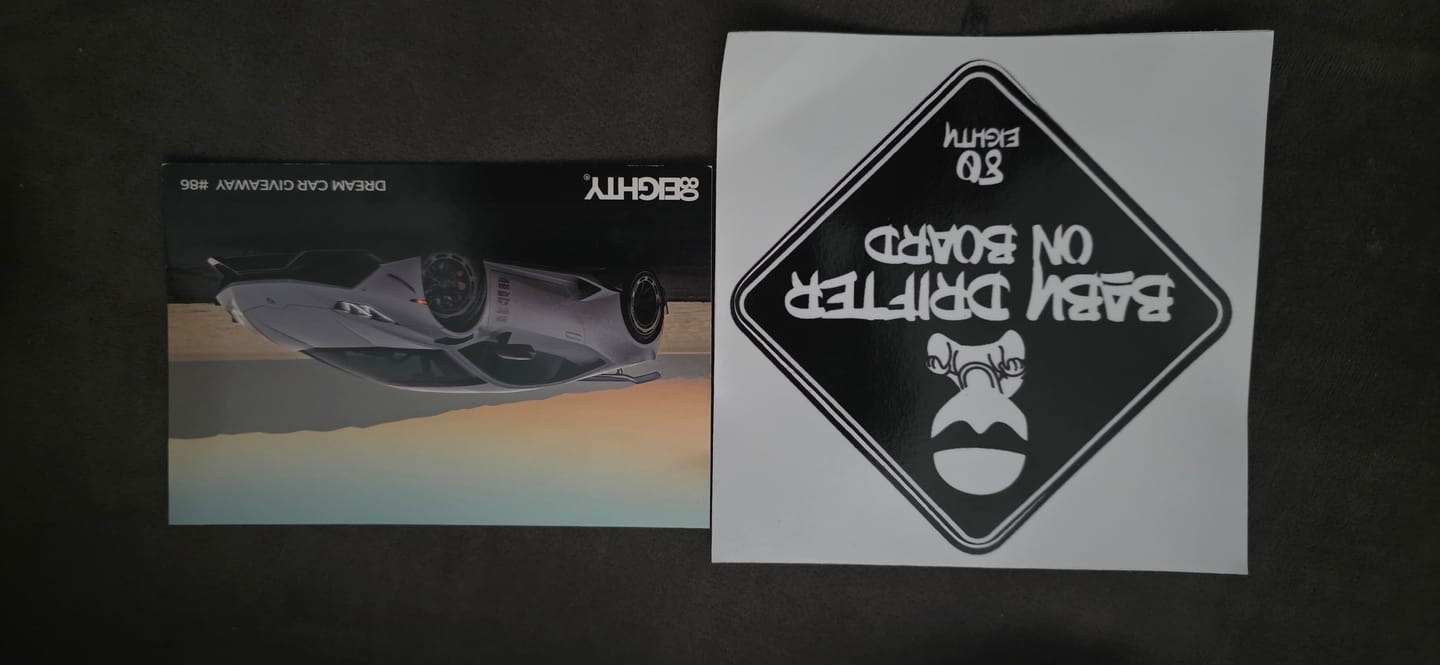 Customer photo review of 80Eighty® Baby On Board Sticker