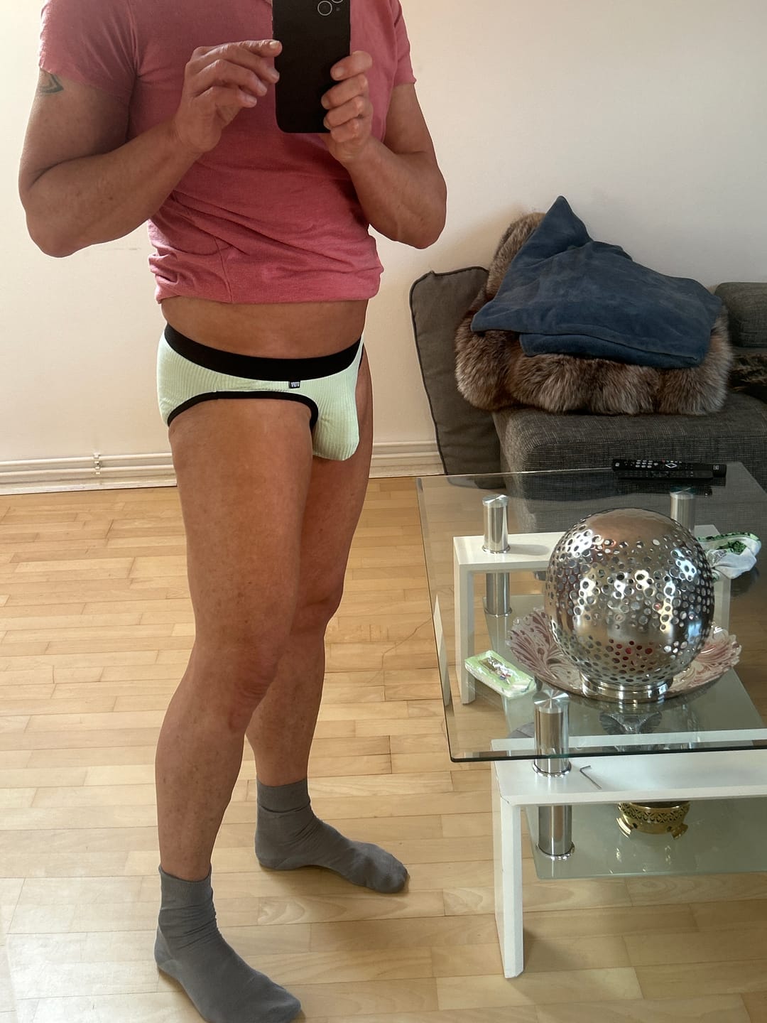 Customer photo review of 3 Pack Low Rise Soft Briefs With Support Pouch