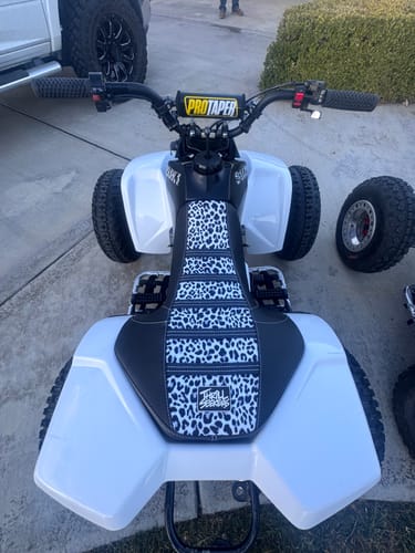 Customer photo review of Custom Seat Cover: 2003 Suzuki LT80