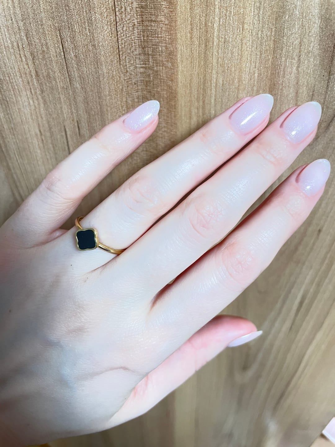 Customer photo review of Flora Gold Black Ring