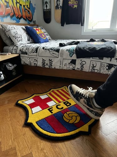 Customer photo review of FC Barcelona® Logo Rug