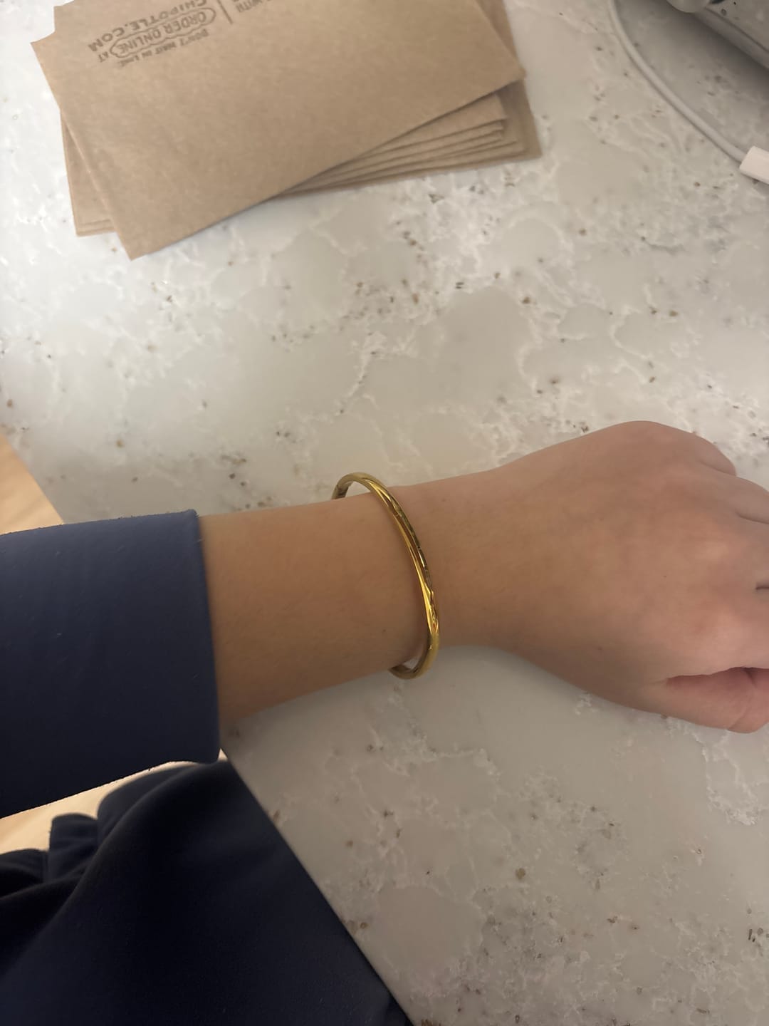 Customer photo review of Marbella Cuff Bracelet