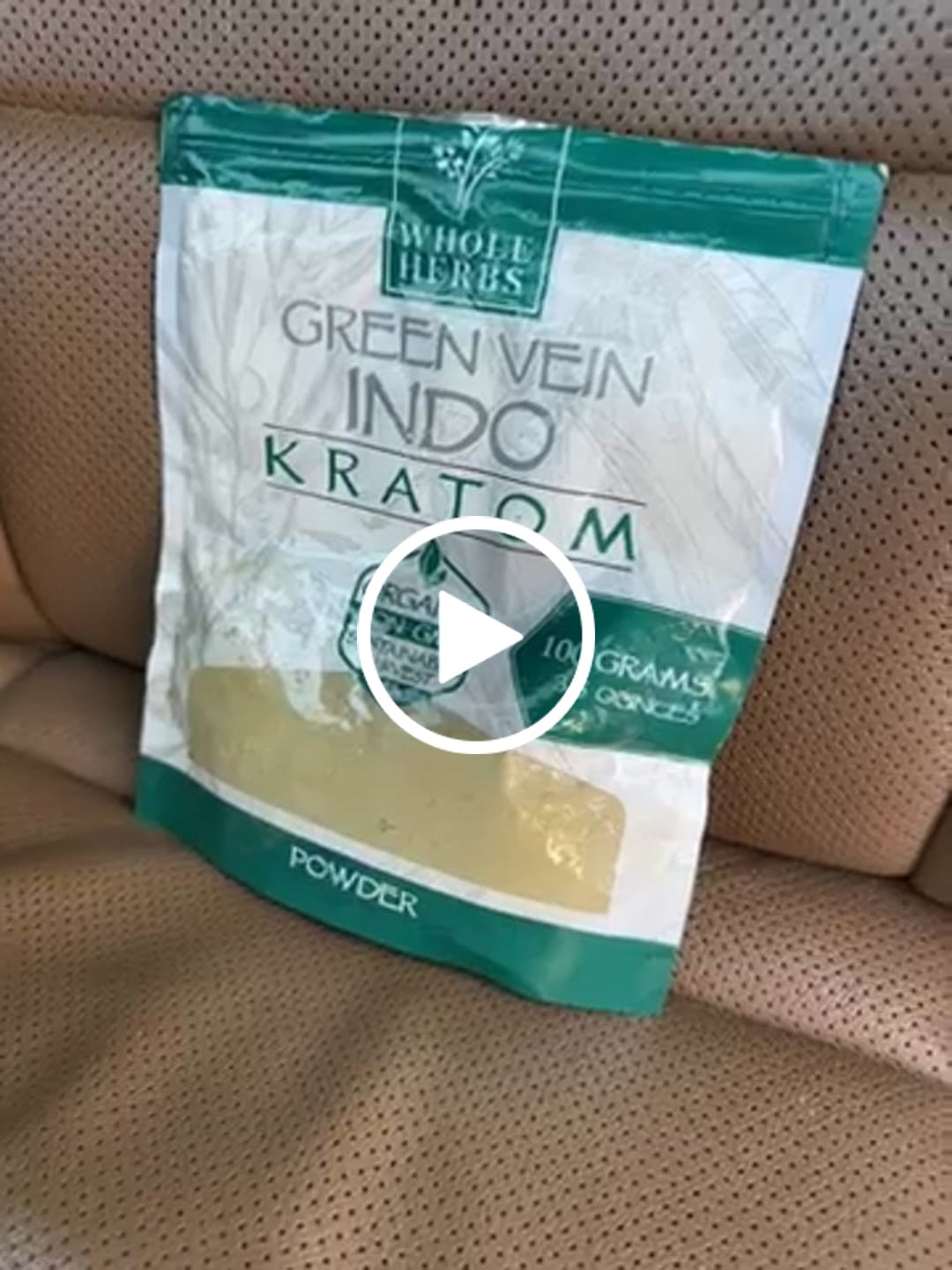 Customer video review of Whole Herbs Green Vein Indo Kratom Powder