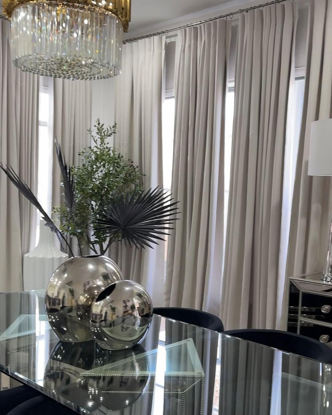 Customer photo review of Zoe Linen Look Soft Custom Curtain