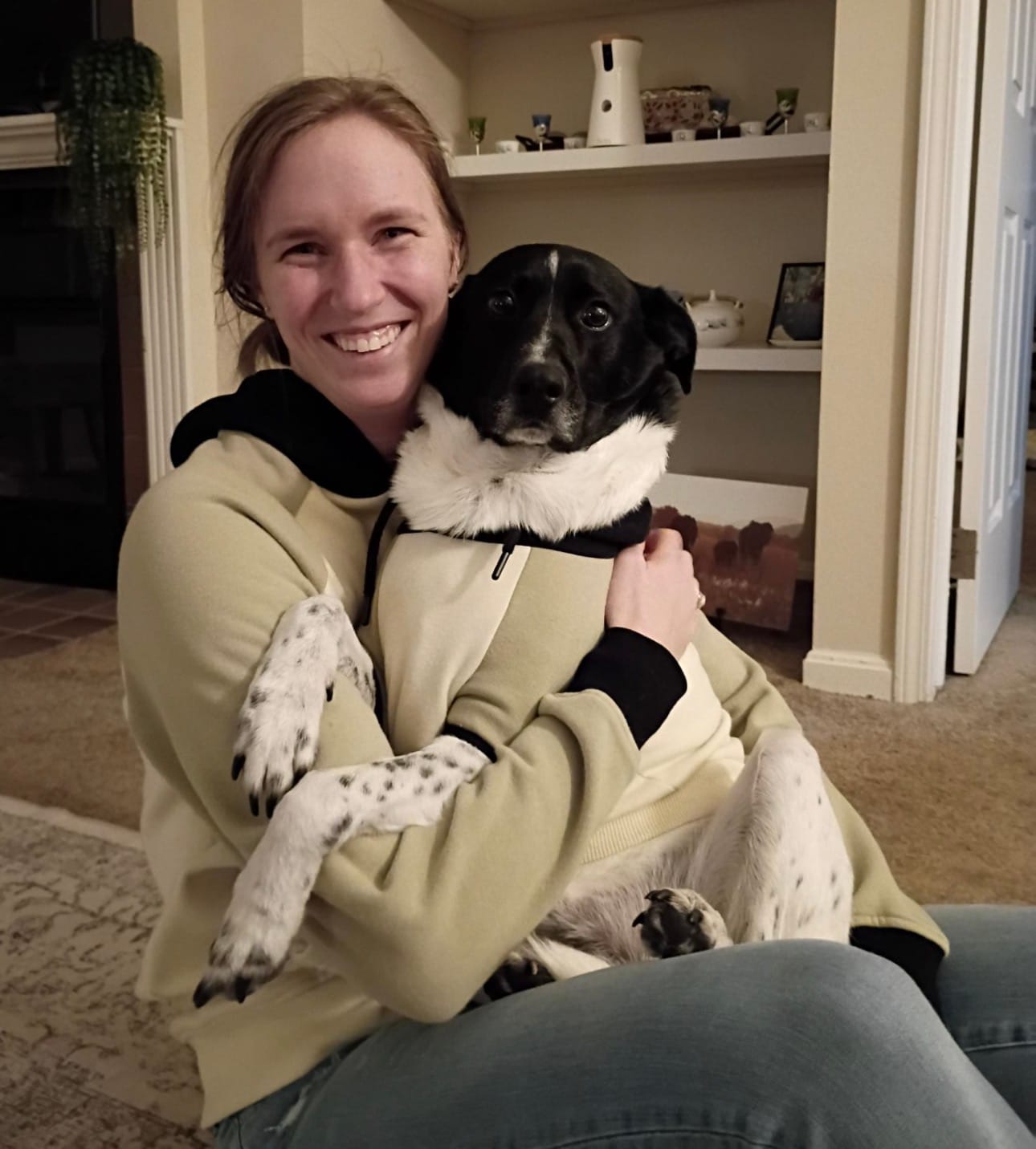 Customer photo review of Olive Cream Human Hoodie