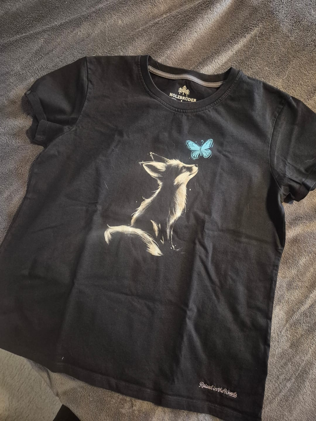 Customer photo review of Holzbrüder® Originals - Fuchs und Schmetterling Bio Damen Shirt