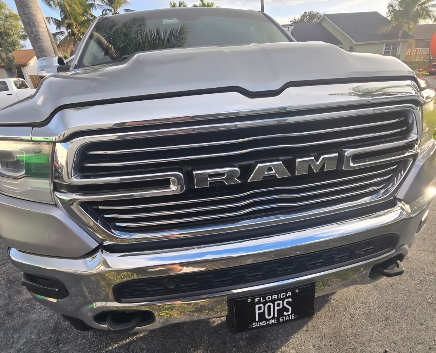 Customer photo review of BLACK FLORIDA LICENSE PLATE WITH SILVER TEXT - SUNSHINE STATE 12x6