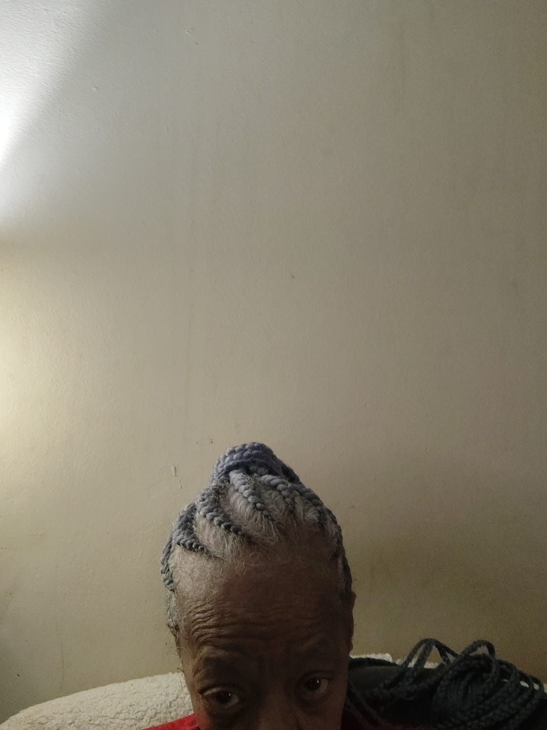 Customer photo review of RUWA Pre-Stretched Braiding Hair 3X's Pack - 48" inches
