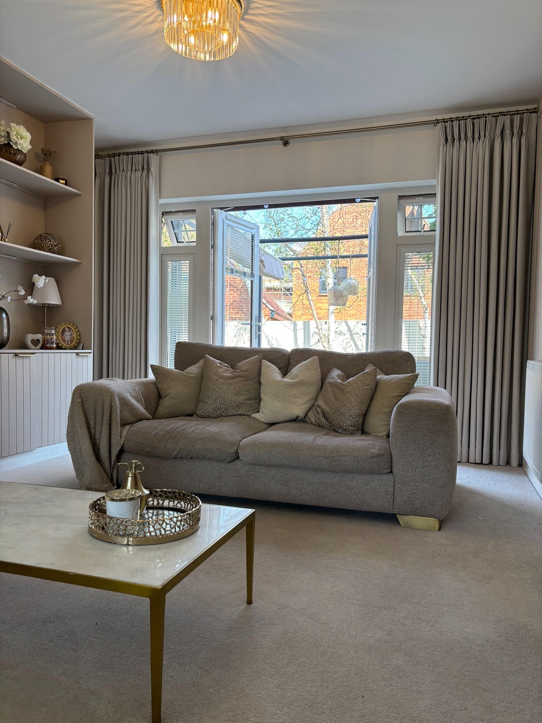 Customer photo review of Zoe Linen Look Soft Custom Curtain