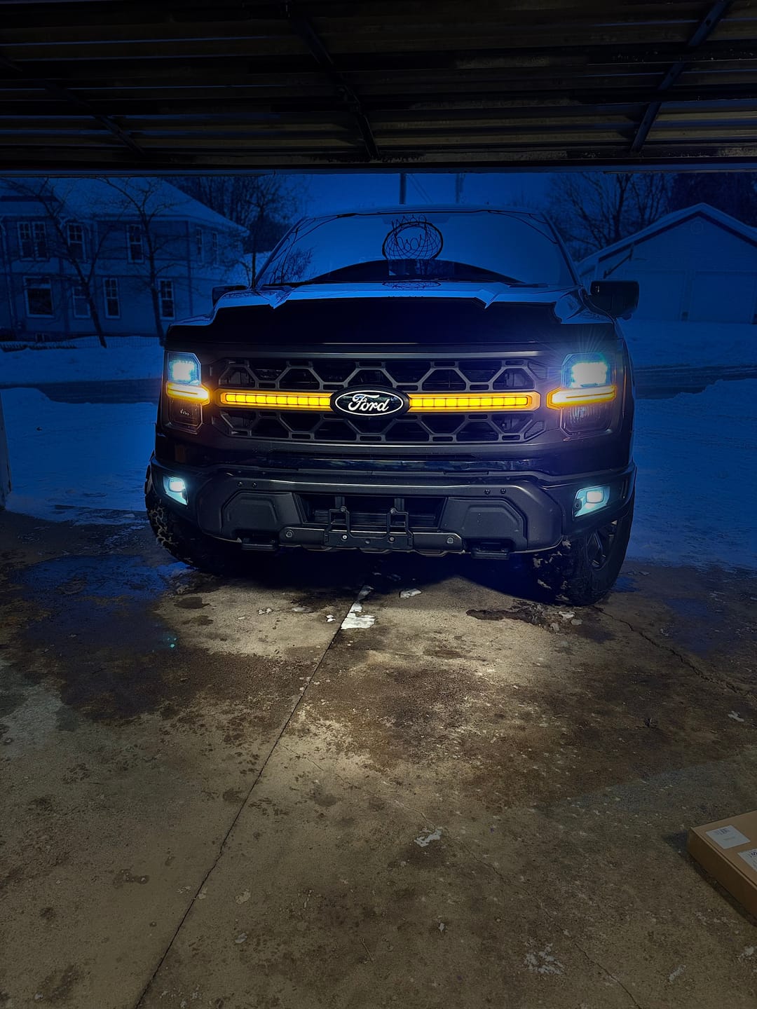 Customer photo review of Smoked LED Amber Lights w/ Sequential Turn Signal For 24+ Ford F150 Tremor