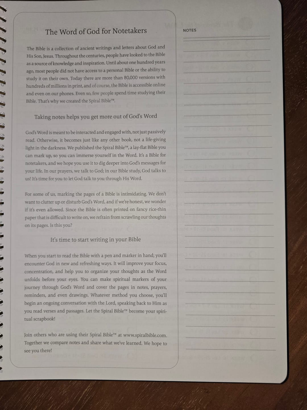 Customer photo review of Spiral Bible™ - KJV - Isaiah - Malachi (Hardcover)