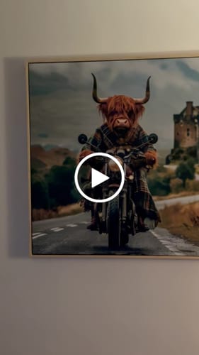 Customer video review of Biker Coo Canvas Print