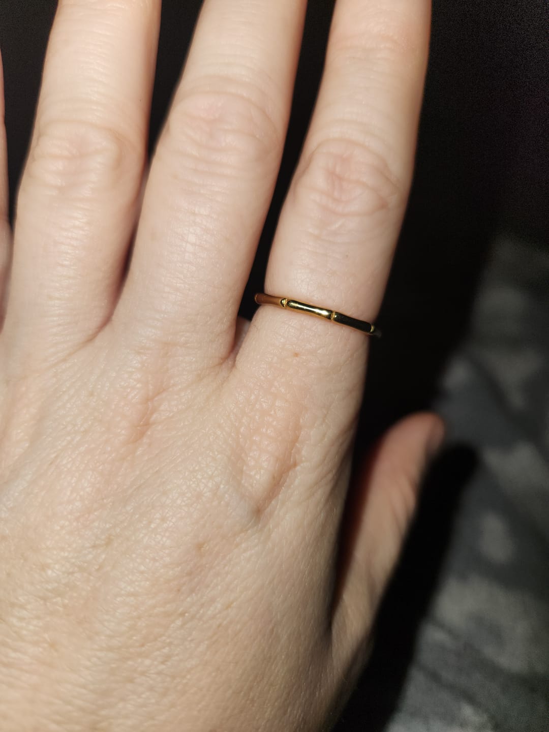 Customer photo review of Bamboo Stacker Ring (Bundle)