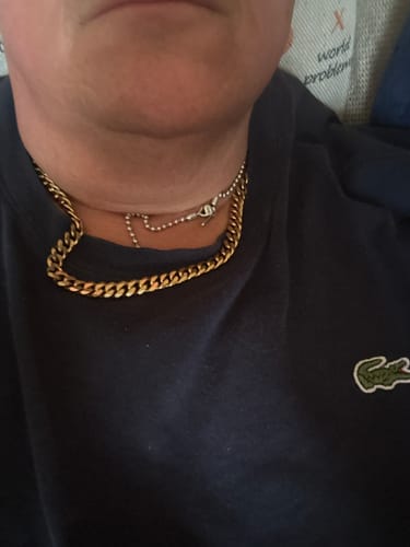 Customer photo review of 18k Gold Cuban Link Chain