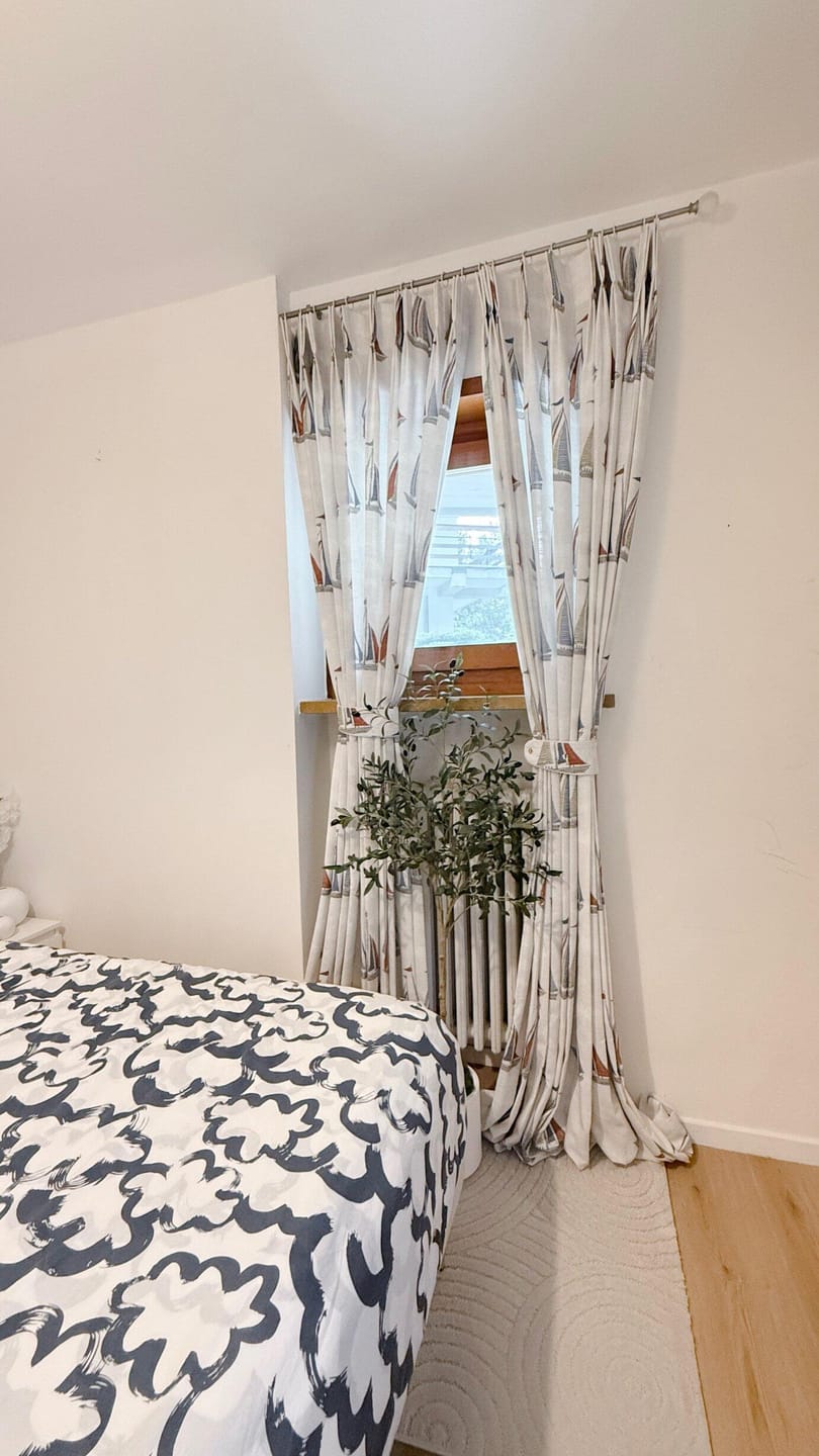 Customer photo review of Voyage Patterned Kid's Custom Curtain
