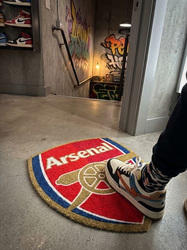 Customer photo review of Arsenal FC® Logo Rug