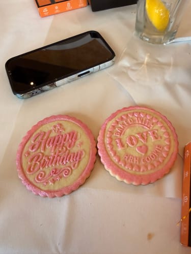 Customer photo review of Embossed Birthday Cookie Stamp - "HBD" HAPPY BIRTHDAY