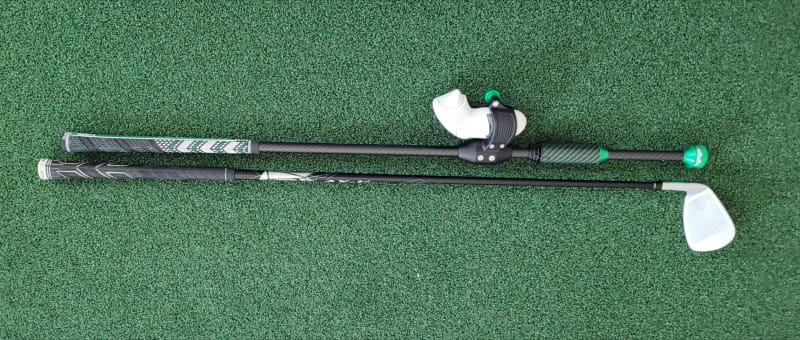 Customer photo review of DriVR Elite - Adjustable VR Weighted Golf Club Handle Accessory - Compatible with Quest 2, 3/3s, and Pro