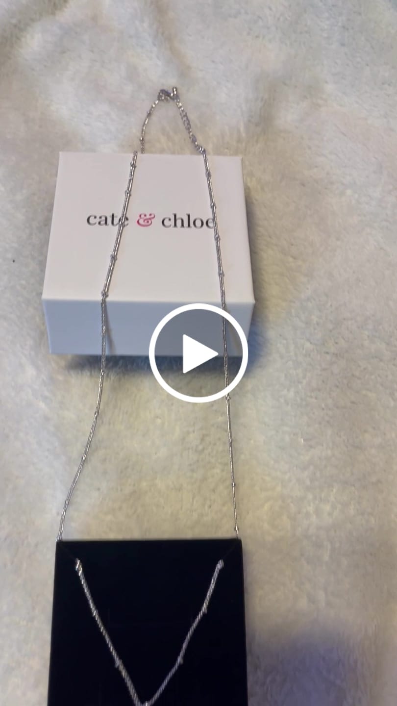 Customer video review of Pria 18k White Gold Plated Bead Station Chain Necklace