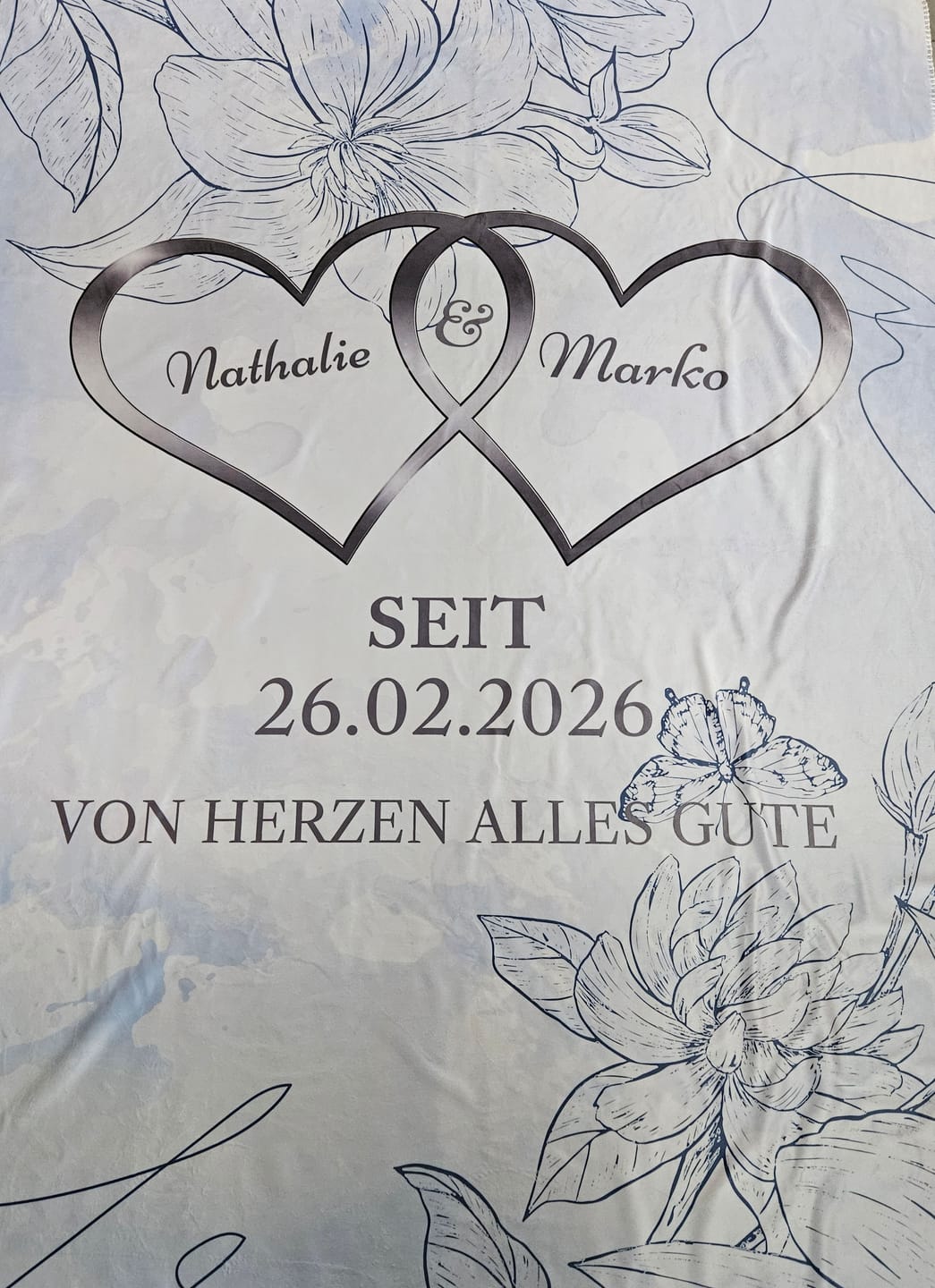 Customer photo review of Silberne Herzen - Paar-Decke